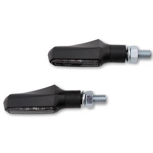 Motorradblinker Highsider Smart Shorty Fin 2in1 schwarz