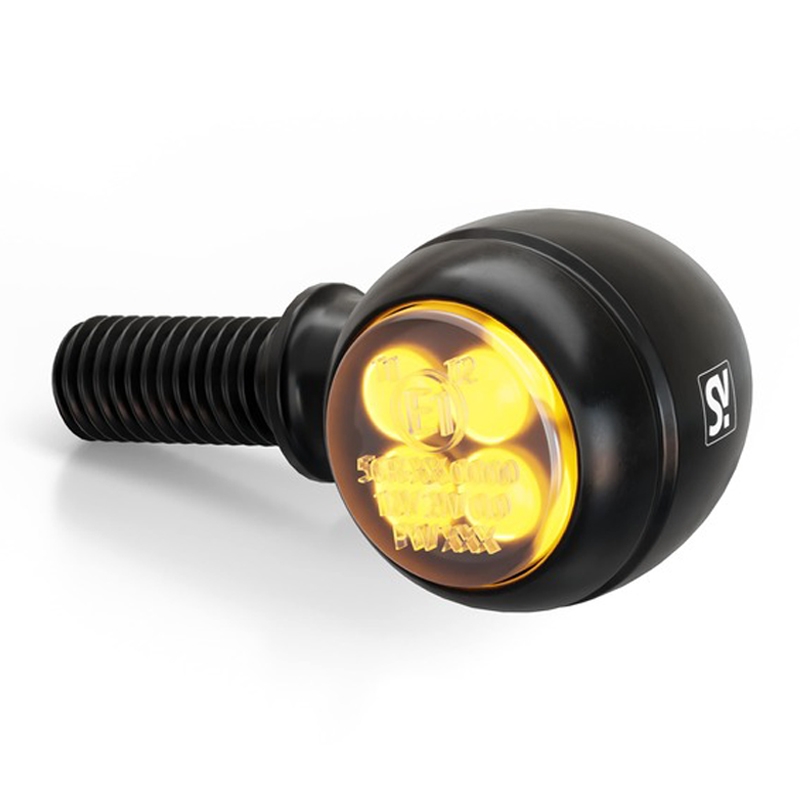 Motorradblinker Highsider Smart Circula-S LED 2in1 schwarz