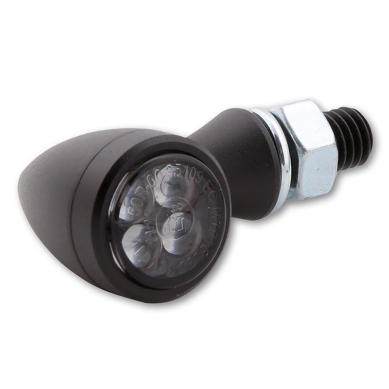 Motorradblinker Highsider Smart Sixteen Bullet LED rauchgrau