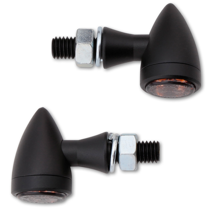 Motorradblinker Highsider Smart Sixteen Bullet LED rauchgrau