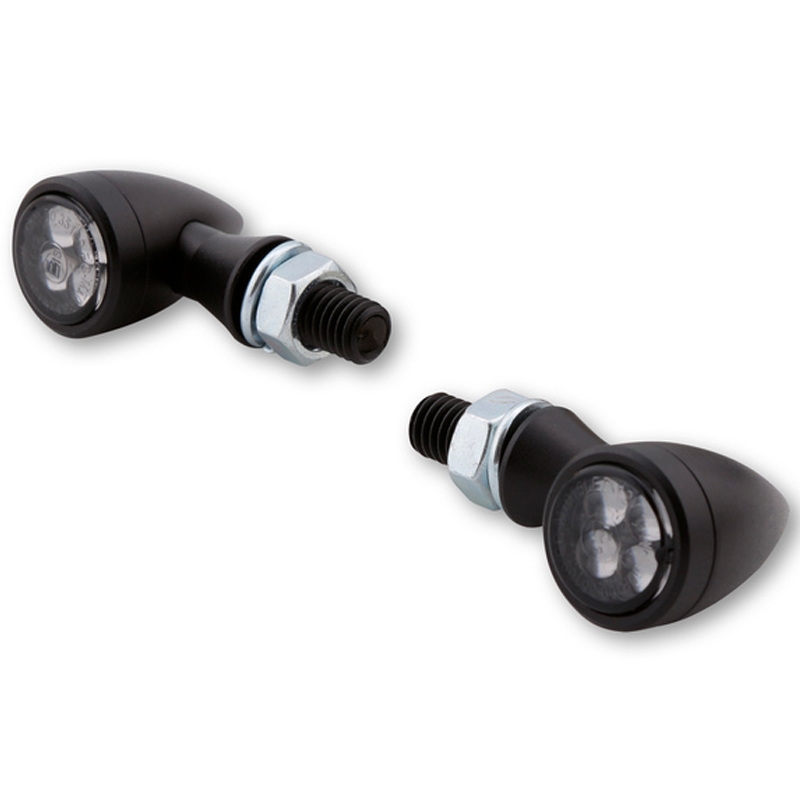 Motorradblinker Highsider Smart Sixteen Bullet LED rauchgrau