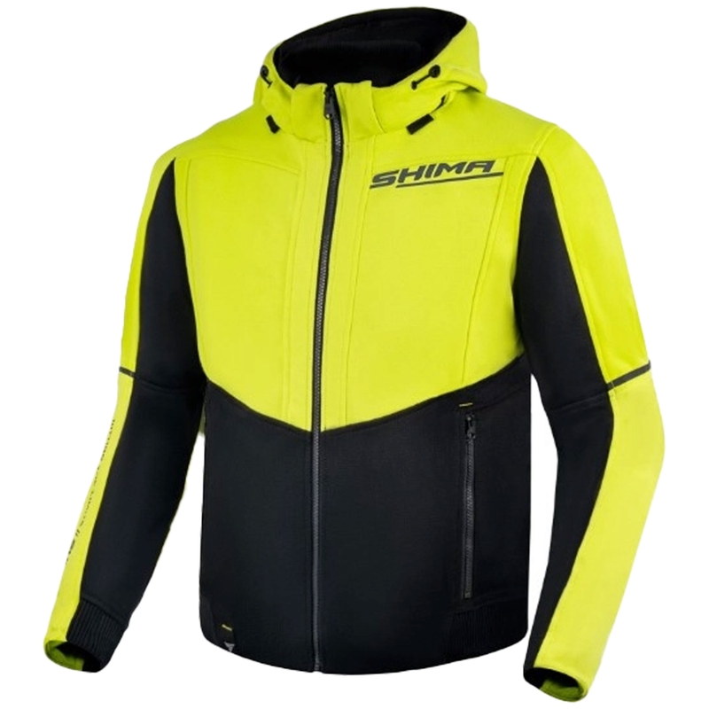 Shima Daybreaker Motorrad Sweatshirt schwarz-fluogelb