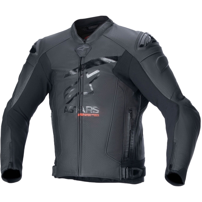 Alpinestars GP plus R 4 Airflow Motorrad-Lederjacke schwarz-schwarz