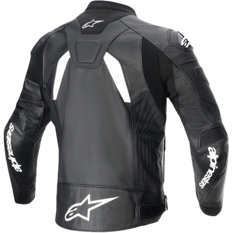 Leder-Motorradjacke Alpinestars GP plus R 4 Airflow schwarz-weiß