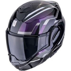 Klappbarer Motorradhelm Scorpion EXO-TECH EVO FURIO schwarzes Chamäleon