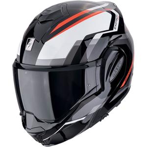 Klappbarer Motorradhelm Scorpion EXO-TECH EVO FURIO schwarz-rot