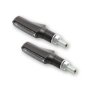 Motorradblinker Highsider Smart Shorty Fin 3in1 schwarz