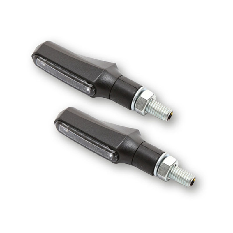 Motorradblinker Highsider Smart Shorty Fin 3in1 schwarz