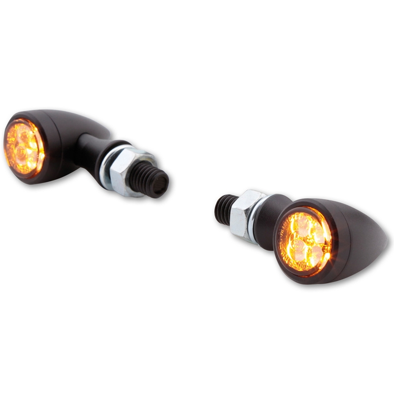 Motorradblinker Highsider Smart Sixteen Bullet LED 3in1 rauchgrau