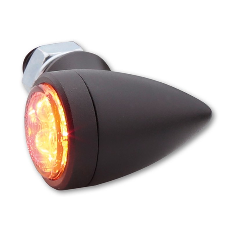 Motorradblinker Highsider Smart Sixteen Bullet LED 3in1 rauchgrau