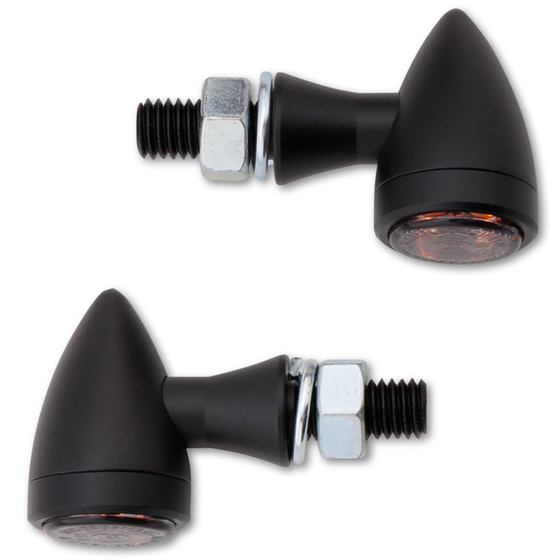 Motorradblinker Highsider Smart Sixteen Bullet LED 3in1 rauchgrau