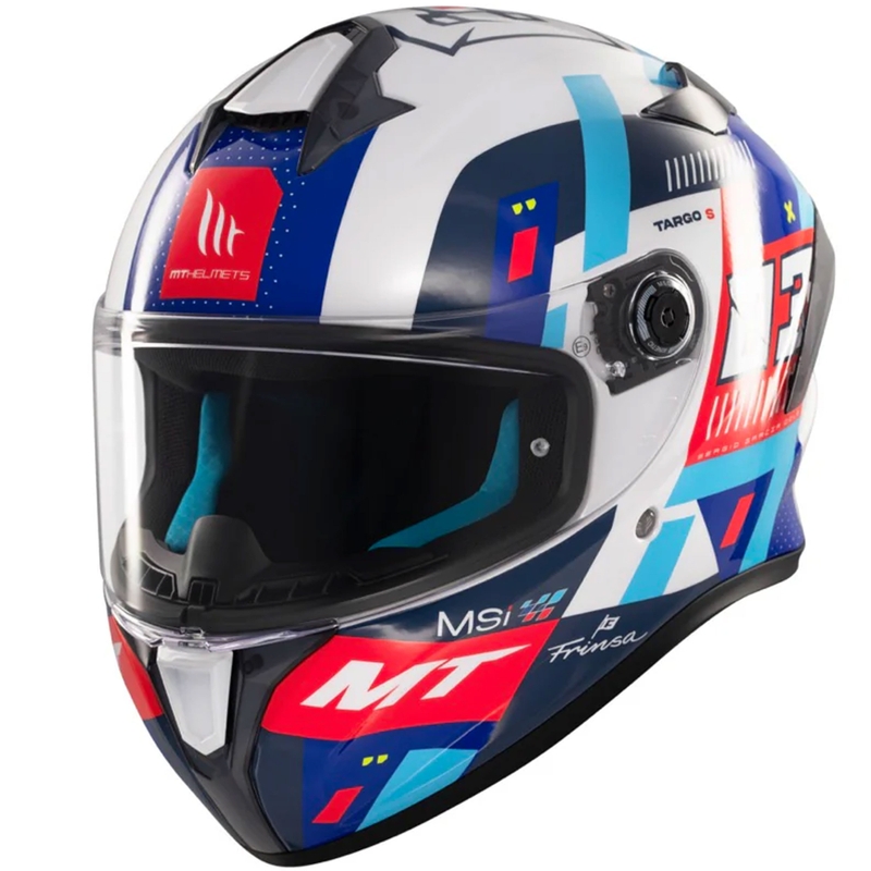 MT Targo S Integral Motorradhelm SERGIO GARCIA blau-rot-weiß