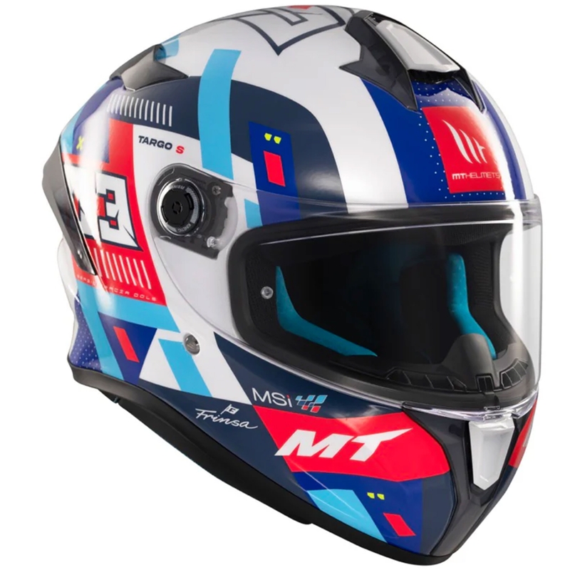 MT Targo S Integral Motorradhelm SERGIO GARCIA blau-rot-weiß