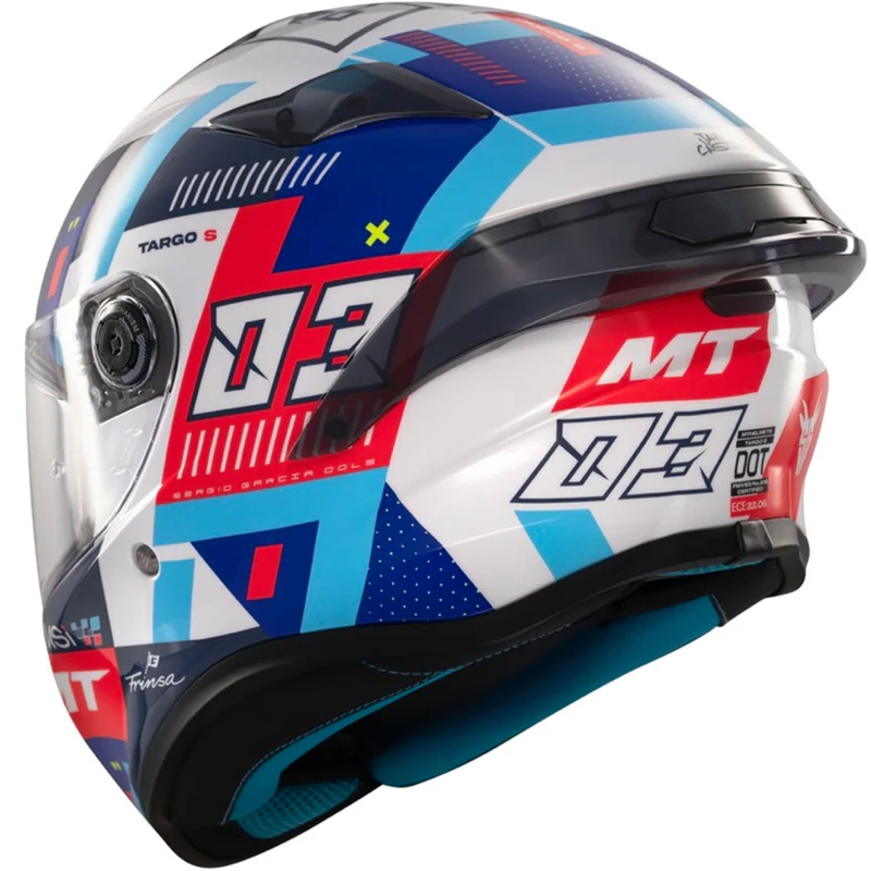 MT Targo S Integral Motorradhelm SERGIO GARCIA blau-rot-weiß