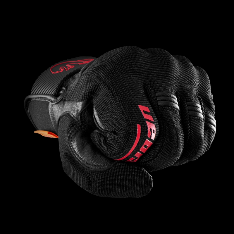 Furygan Jet D3O Evo Motorradhandschuhe schwarz-rot
