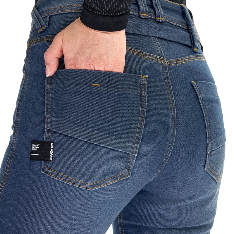 Shima Ridge Damen erweiterte Motorradjeans blau