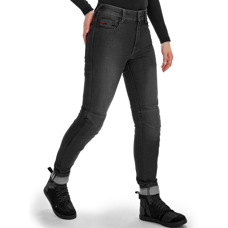 Shima Ridge Damen erweiterte Motorradjeans schwarz