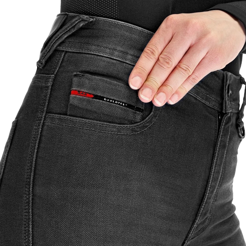 Shima Ridge Damen erweiterte Motorradjeans schwarz