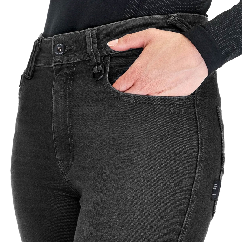 Shima Ridge Damen erweiterte Motorradjeans schwarz