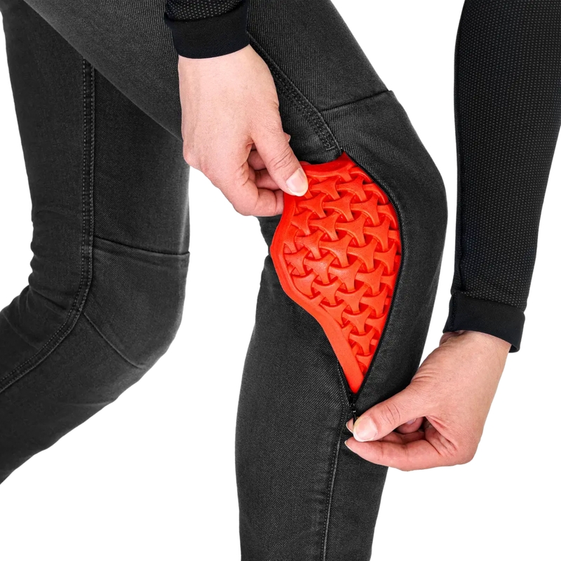 Shima Ridge Damen erweiterte Motorradjeans schwarz