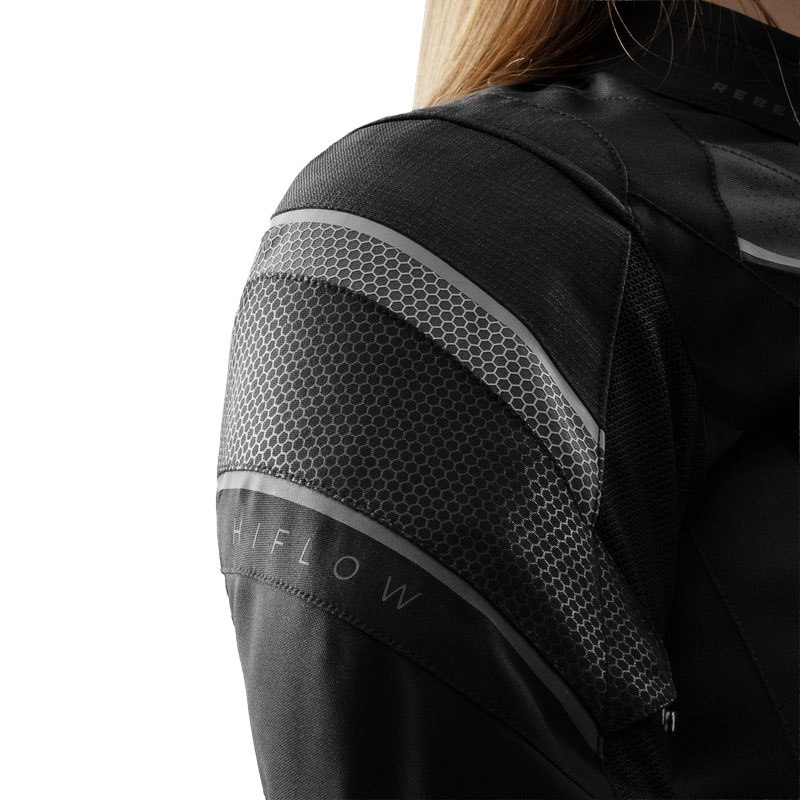 Damen Motorradjacke Rebelhorn Hiflow V schwarz