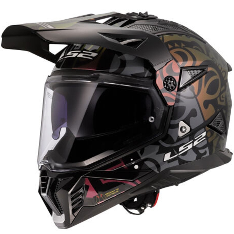 Enduro-Motorradhelm LS2 MX702 Pioneer II Rangi schwarz