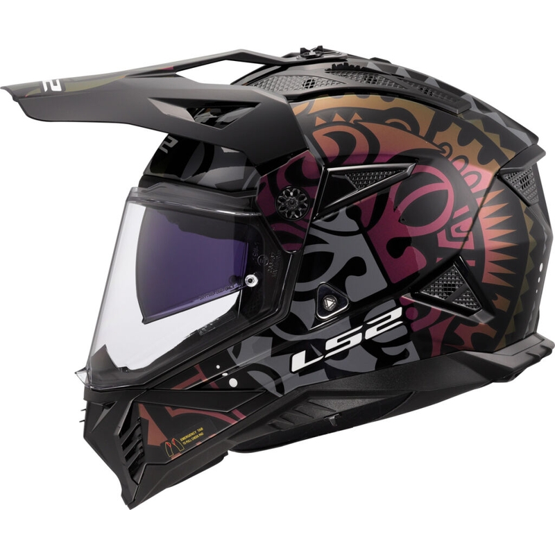 Enduro-Motorradhelm LS2 MX702 Pioneer II Rangi schwarz