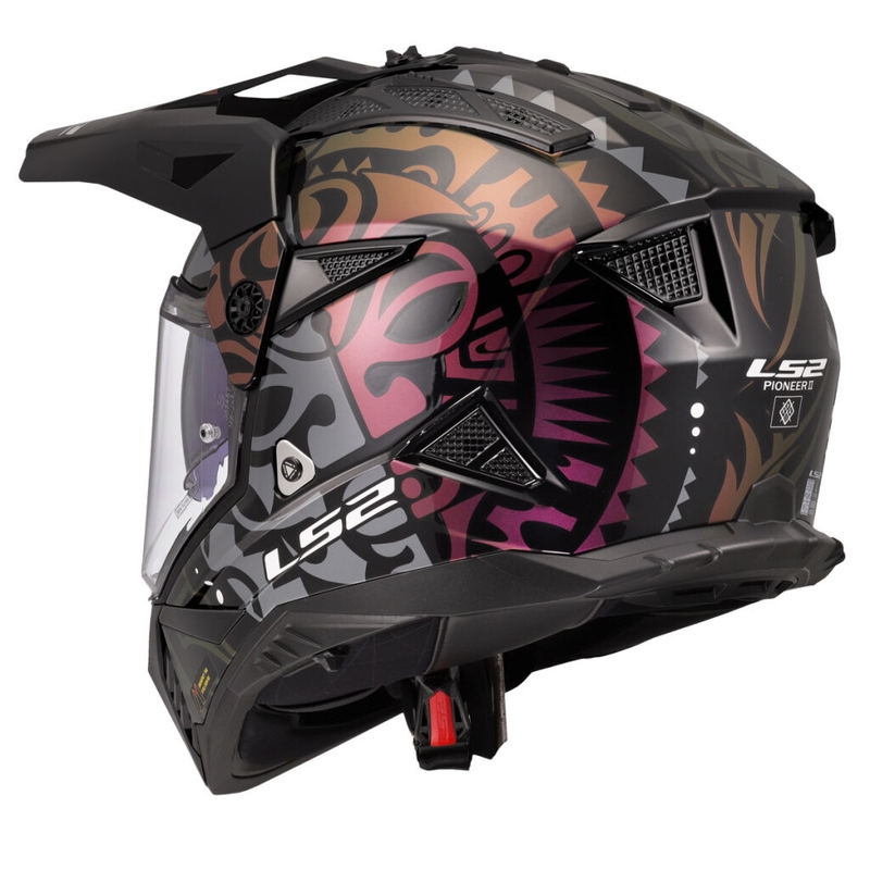 Enduro-Motorradhelm LS2 MX702 Pioneer II Rangi schwarz