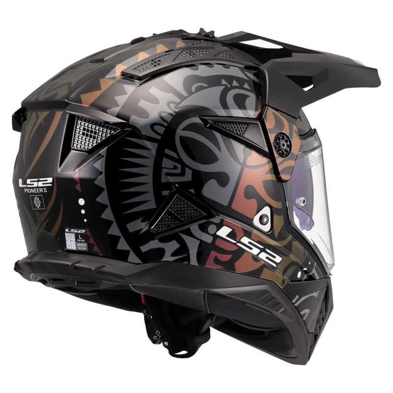 Enduro-Motorradhelm LS2 MX702 Pioneer II Rangi schwarz