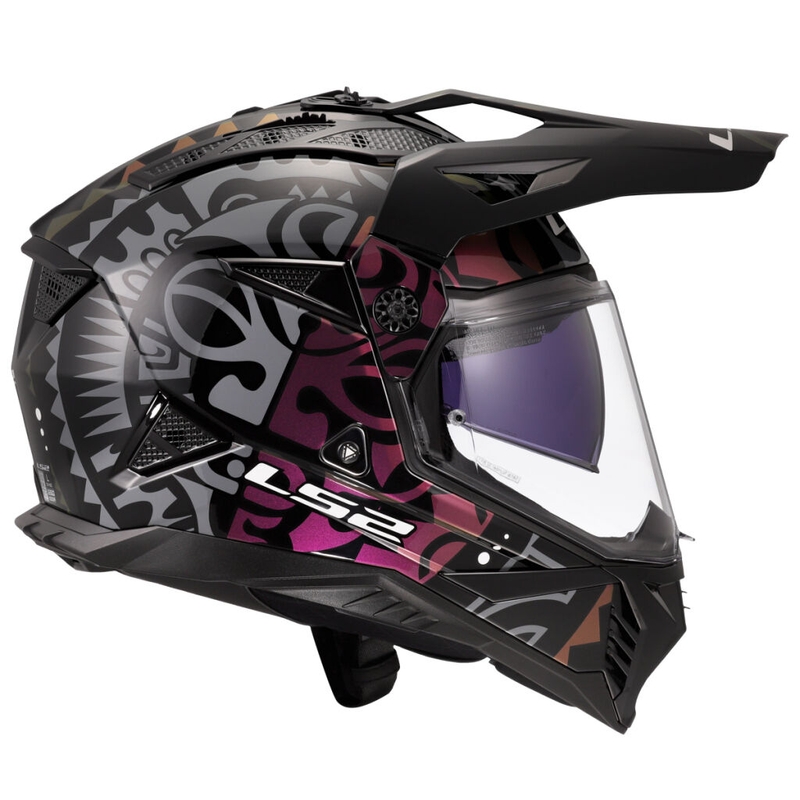 Enduro-Motorradhelm LS2 MX702 Pioneer II Rangi schwarz