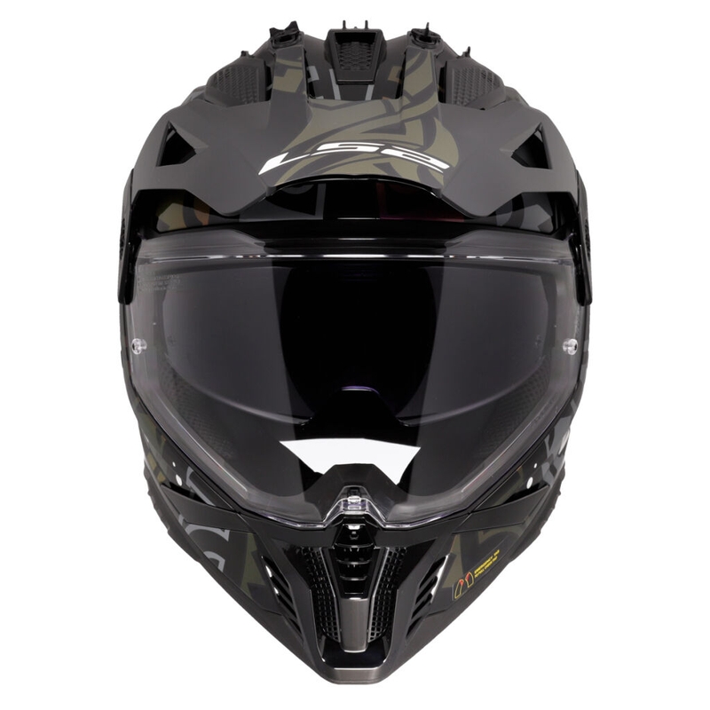 Enduro-Motorradhelm LS2 MX702 Pioneer II Rangi schwarz