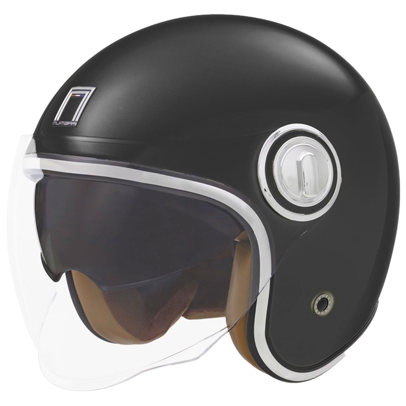 Offener Motorradhelm NOX PREMIUM Heritage mattschwarz