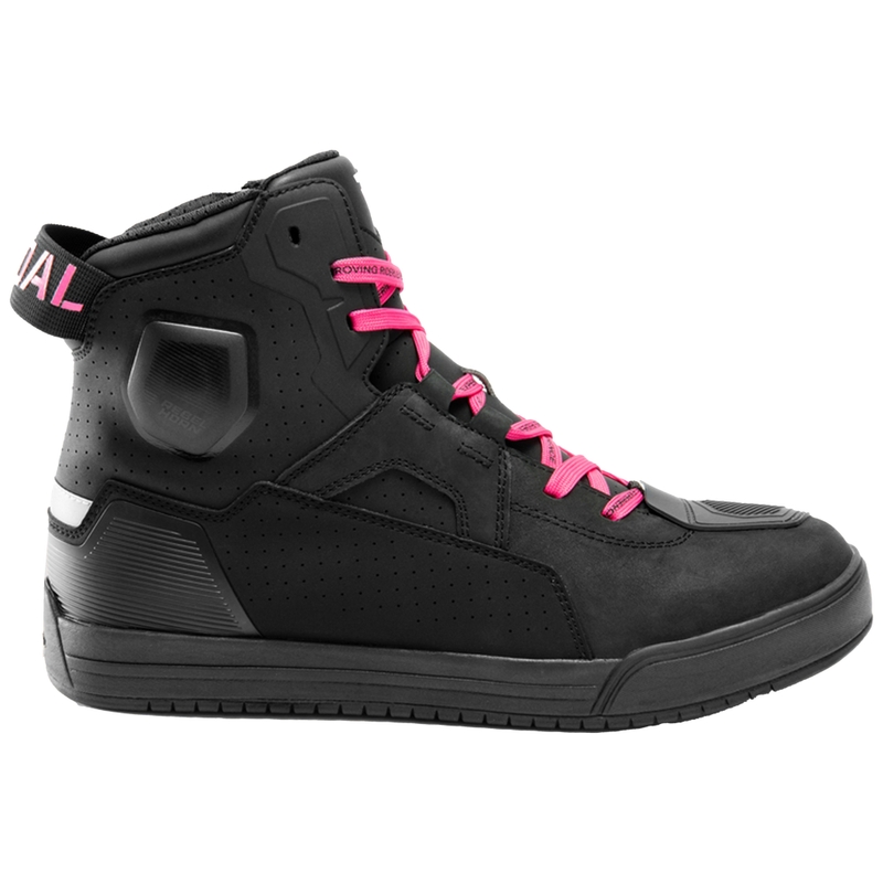 Damen-Motorradstiefel Rebelhorn Vandal II schwarz-rosa