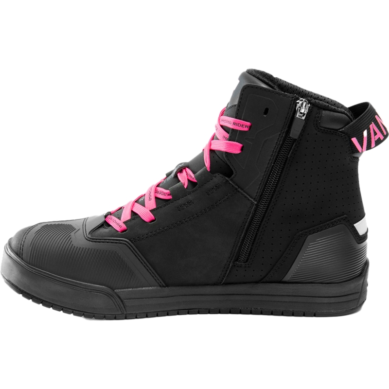 Damen-Motorradstiefel Rebelhorn Vandal II schwarz-rosa