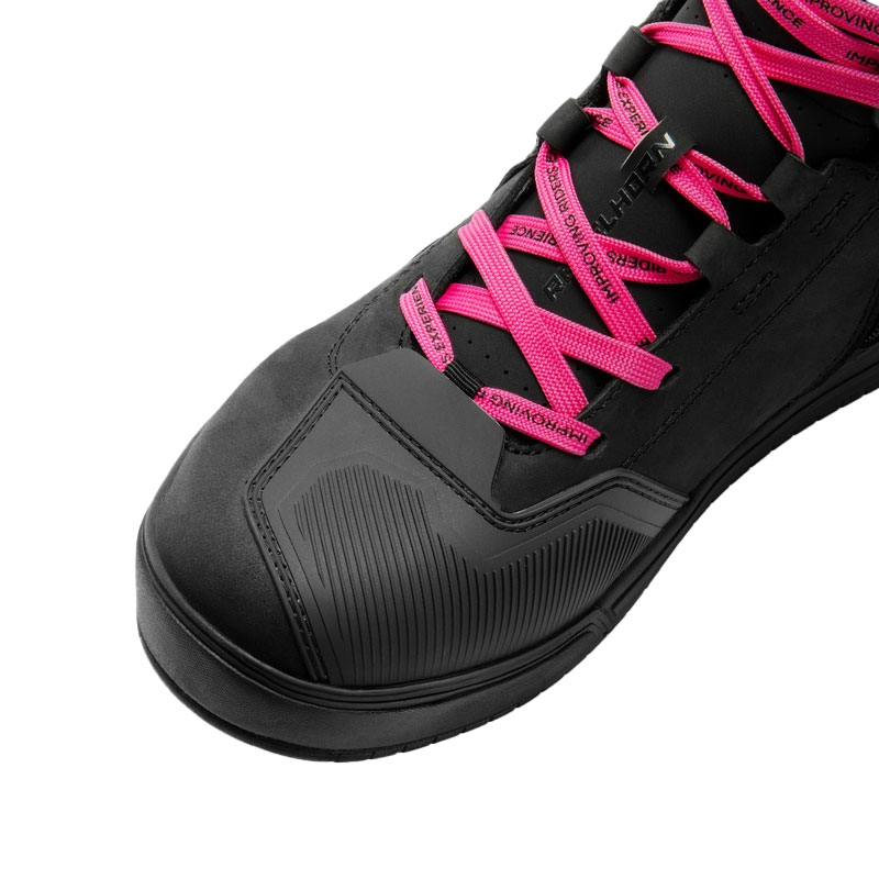 Damen-Motorradstiefel Rebelhorn Vandal II schwarz-rosa