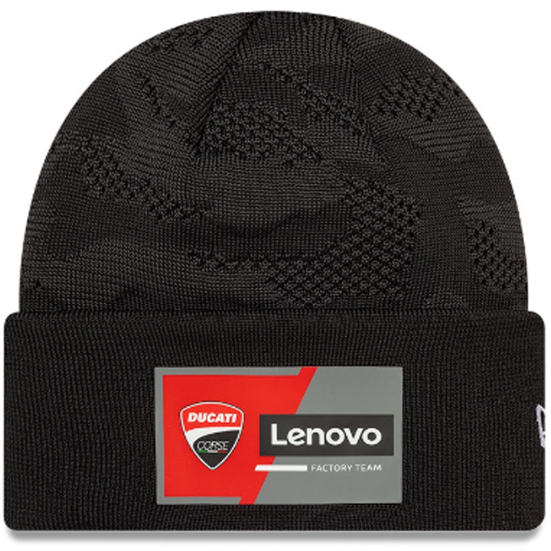 Team Wide Cuff Knit Ducati Cap Schwarz