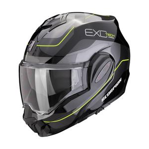 Scorpion EXO-TECH EVO PRO COMMUTA Motorrad Klapphelm Schwarz-Silber-Gelb - II. Wahl - II. Qualität