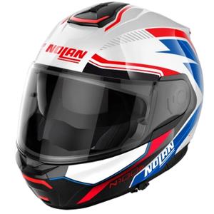 Klappbarer Motorradhelm Nolan N100-6 Surveyor N-COM 24 weiß-blau