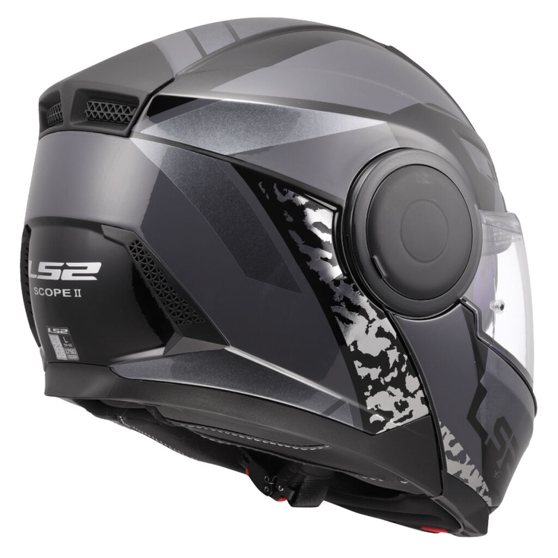 Klapphelm Motorrad LS2 FF902 Scope II Oxyd schwarz-titan