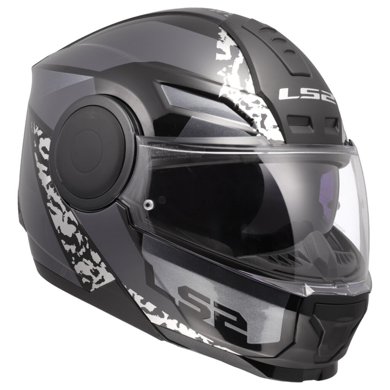 Klapphelm Motorrad LS2 FF902 Scope II Oxyd schwarz-titan