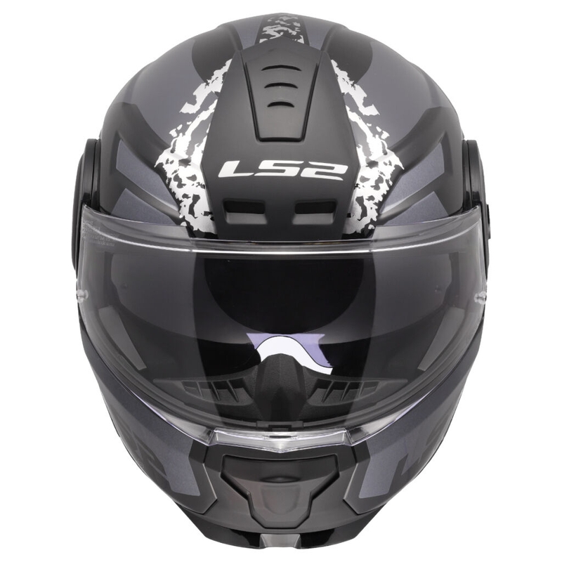 Klapphelm Motorrad LS2 FF902 Scope II Oxyd schwarz-titan