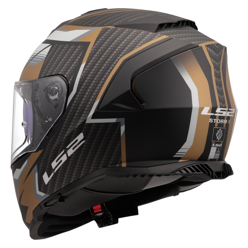 LS2 FF800 Storm II Tracker Integralhelm Motorrad schwarz-gold