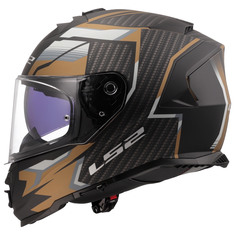 LS2 FF800 Storm II Tracker Integralhelm Motorrad schwarz-gold