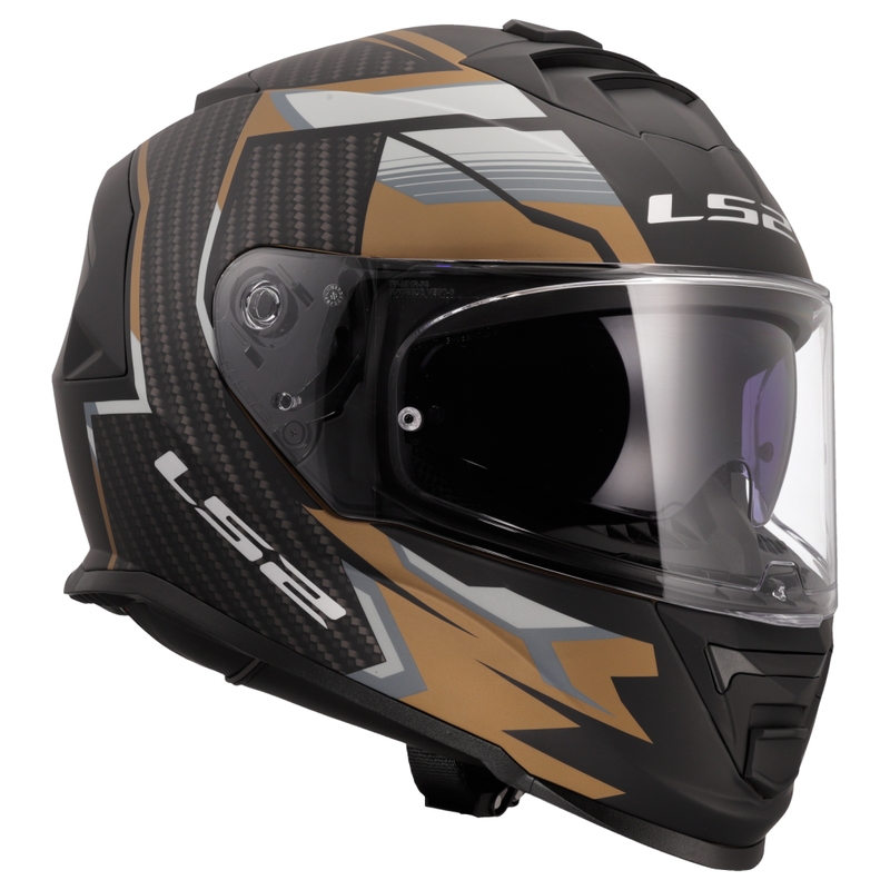 LS2 FF800 Storm II Tracker Integralhelm Motorrad schwarz-gold