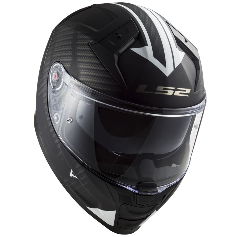 Integralhelm Motorrad LS2 FF811 Vector II Splitter weiß-schwarz