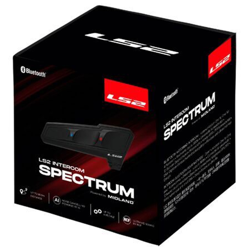 Bluetooth-Motorradsprechanlage LS2 Spectrum schwarz