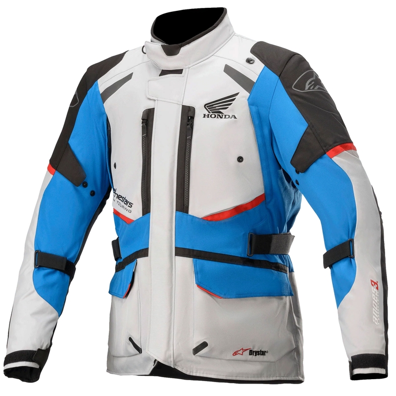 Motorradjacke Alpinestar Andes Drystar Honda Grau-Schwarz-Blau-Rot