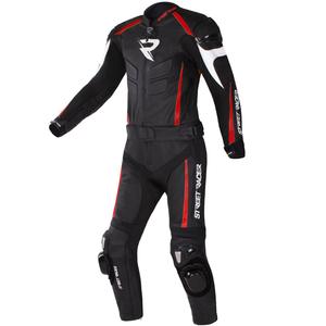 Street Racer Fast Track 2.1 Leder Motorradkombi schwarz-rot