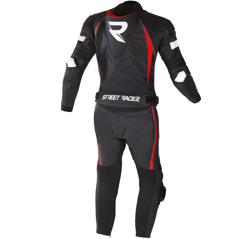 Street Racer Fast Track 2.1 Leder Motorradkombi schwarz-rot