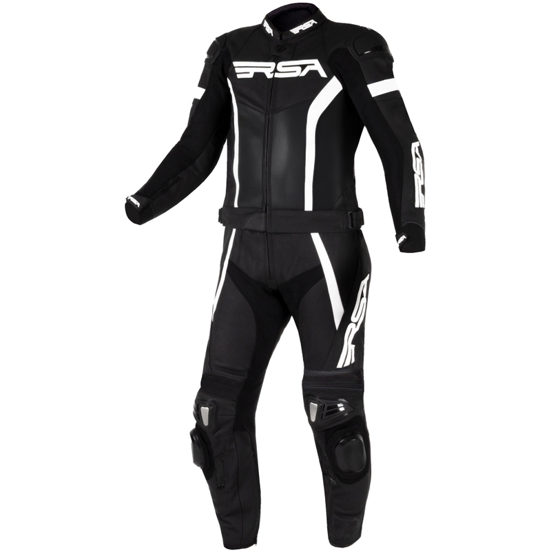 RSA Imola 2.1 schwarz-weißer Motorrad-Lederoverall
